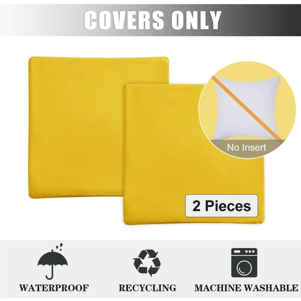 Outdoor Pillow Covers 18x18 Inch Waterproof